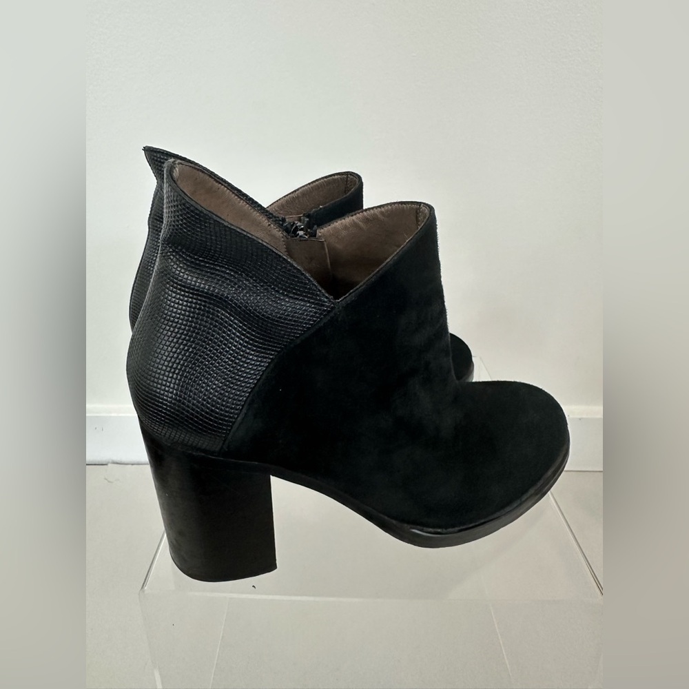 Sacha London Black Textured Ankle Booties